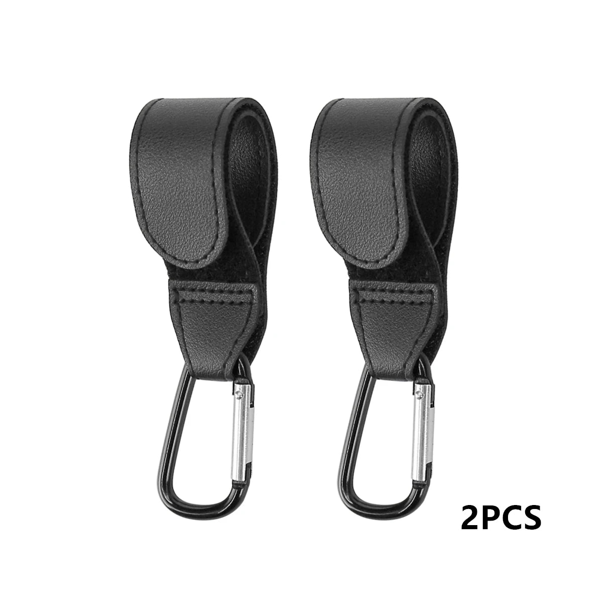 2 piezas de gancho para cochecito de bebé de cuero PU, organizador de carrito giratorio de 360 ​​grados, gancho para cochecito, accesorios para cochecito de ganchillo