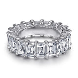 Elegant 925 Sterling Silver Diamond Wedding Ring for Women