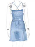 Backless Lace-Up Bodycon Dress - Sexy Satin Mini Dress for Parties & Evening Wear