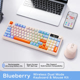 Wireless Bluetooth Keyboard with Smart Screen and RGB Backlighting – Multi-Device, Ergonomic 96-Key Design