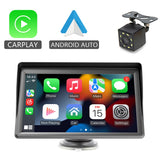 Universal 7-Inch Car Display with Wireless CarPlay, Android Auto & FM Transmitter