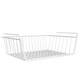 Cesta de almacenamiento colgante para montar en la pared: organizador de metal que ahorra espacio para la cocina, el armario y el gabinete 