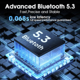 Wireless Over-Ear Headphones with 70H Playback - Bluetooth 5.3, HiFi Stereo & Bass Mode