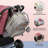 3-in-1 Diaper Bag Backpack with Foldable Baby Bed and USB Charging Port
