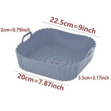 Cesta de silicona para freidora de aire: bandeja reutilizable para hornos y freidoras de aire