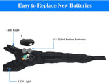 Guantes con linterna LED de medio dedo: resistentes al agua y duraderos para actividades al aire libre y nocturnas