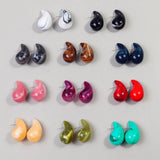 Chunky Acrylic Waterdrop Hoop Earrings – Lightweight Statement Jewelry for Women