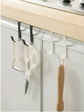 Ganchos multiusos para puertas de armarios: perchero de acero inoxidable para colgar abrigos, toallas, sombreros y más