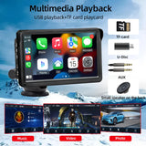 Universal 7-Inch Car Display with Wireless CarPlay, Android Auto & FM Transmitter