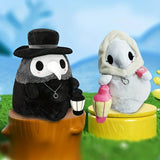 Glow-in-the-Dark Plague Doctor & Nurse Plush Doll Set - Cute Cartoon Character Stuffed Toys