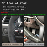 Custom Fit Car Steering Wheel Cover - Stylish, Sweat-Absorbing Protection for Ford Focus, Kuga, and More
