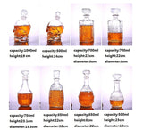 Decantador de whisky novedoso: botella de vidrio sin plomo para licor, whisky escocés y bourbon