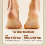 Rechargeable Electric Foot File – Professional Pedicure Tool with 3 Grinding Heads & LCD Display