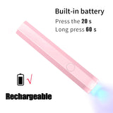 Mini Rechargeable UV LED Nail Lamp – Portable Gel Nail Dryer with USB Charging & Timer