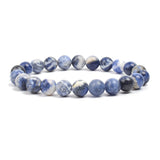 Natural Stone Beaded Bracelet with Elastic Rope for Men & Women