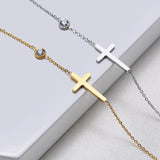 Elegant Cross Link Bracelet for Women – Trendy Cubic Zirconia Charm Jewelry