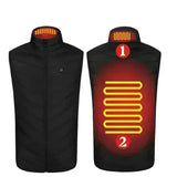 Men’s USB Heated Vest – Infrared Thermal Sleeveless Jacket for Winter Hiking & Outdoor Warmth