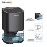 Compact Portable Dehumidifier for Small Rooms – Quiet Moisture Remover with Auto Shut-Off & LED Night Light
