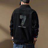 Men's Safari Style Denim Jacket – Single-Breasted, Regular Fit for Spring & Autumn