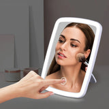 LED Vanity Makeup Mirror with Stand – Touch Screen, Adjustable & Portable
