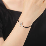 Witch’s Knot Stainless Steel Wax Rope Bracelet – Symbol of Protection & Strength