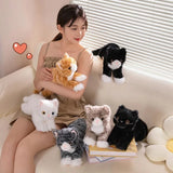 Realistic Cat Plush Toy - Ultra-Soft Stuffed Kitten in 5 Colors (40/50cm)
