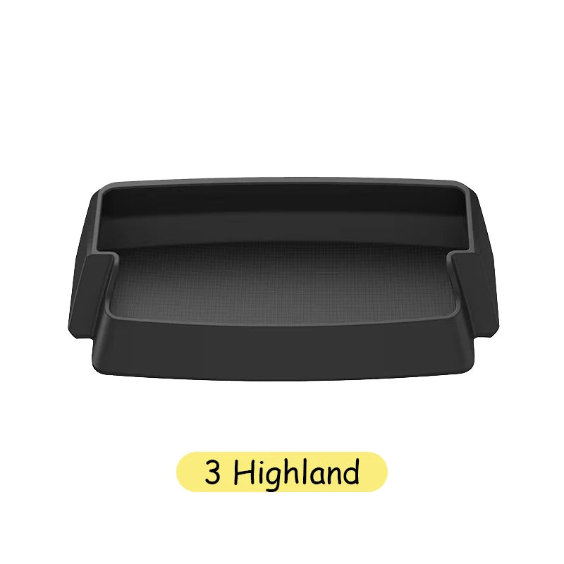 Silicone Armrest Storage Box for Tesla Model 3 Highland – Glasses & Phone Organizer