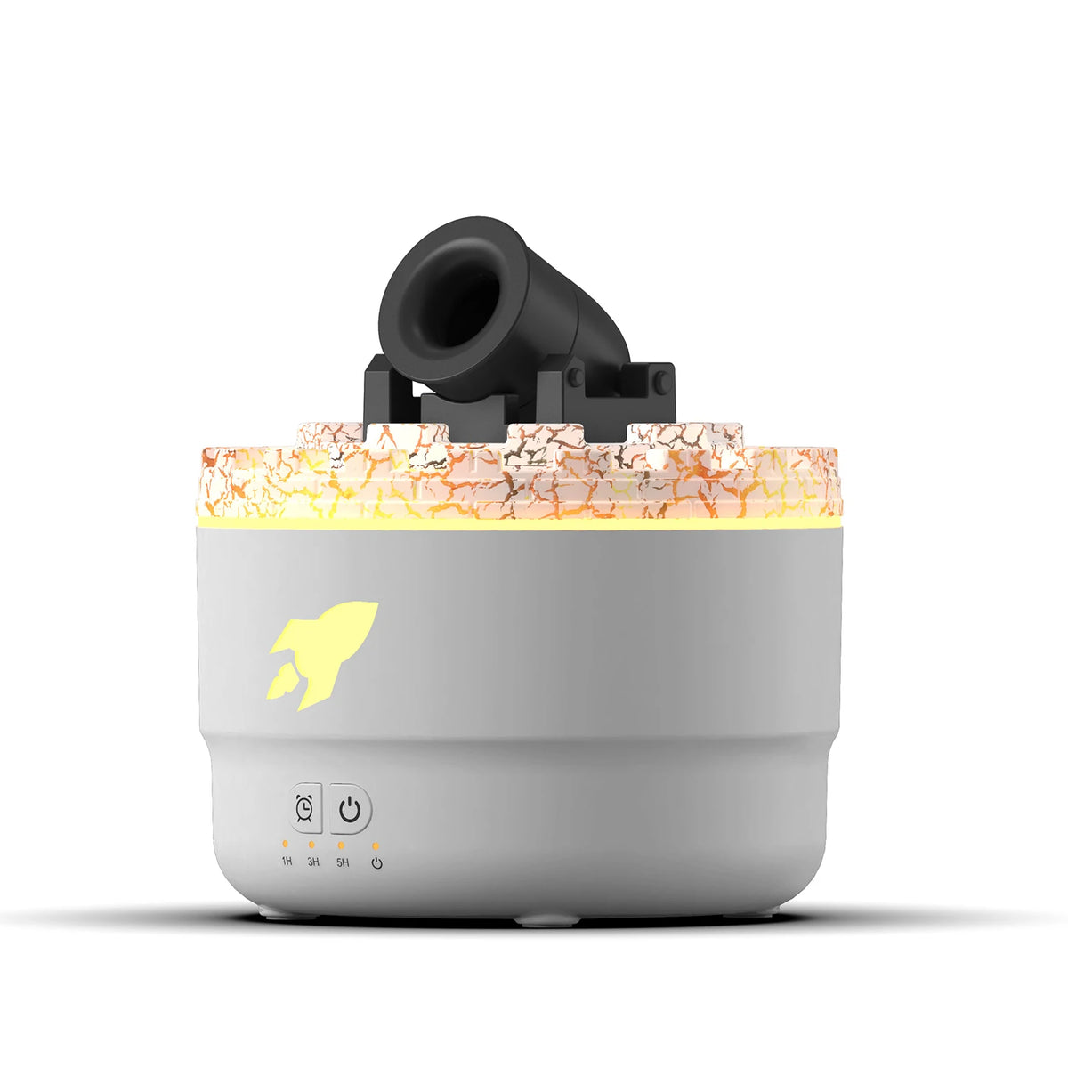 Difusor de aromaterapia con luz de grietas volcánicas: humidificador ultrasónico con pulverizador de anillo LED