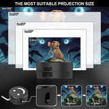 Portable Mini LED Projector - 1080P Support with 100" Display & Smartphone Sync