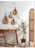Cesta colgante de pared tejida a mano: almacenamiento elegante para la cocina y el hogar