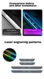 LED Car Door Sill Lights with Logo Projector – USB-Powered Threshold Lighting Kit (4pcs)