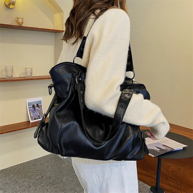 Stylish PU Casual Tote Shoulder Bag for Women – Versatile, Chic, and Spacious