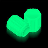 Glow-in-the-Dark Tire Valve Caps – Fluorescent Red Stem Covers for Cars, Bikes & Motorcycles