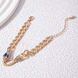 Pulsera de moda con dijes de animales dorados: elegante joyería de aleación de zinc para mujeres