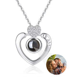 Custom Photo Projection Necklace - Personalized Heart Pendant with Picture Inside