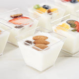 Mini vasos de postre: vasos de plástico pequeños para fiestas, pudines, frutas y helados