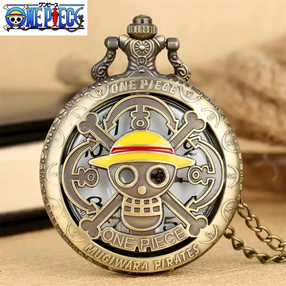 One Piece Anime Pocket Watch - Vintage Bronze Collectible Timepiece