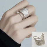 925 Sterling Silver Irregular Geometric Ring – Minimalist Jewelry for Women