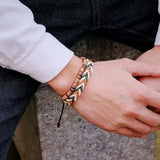 Adjustable Natural Stone Beaded Bracelet for Men – Handmade Yoga & Meditation Accessory