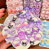 Sanrio Hair Accessories Set - 18pcs Hello Kitty, Kuromi & My Melody Hair Ties for Girls