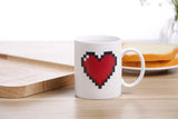Ceramic Mug – Peach Heart Design, Perfect Valentine’s Gift