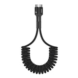 100W USB-C Fast Charging Cable – Retractable Coil Design for iPhone 15 & Android Devices