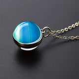 Trendy Glass Ball Pendant Necklace – Unisex Zinc Alloy Chain Design