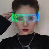 LED Light-Up Party Sunglasses – UV400 Retro Glow Glasses for Festivals, Raves & Nightlife