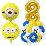 Minions-Themed Birthday Party Decorations Set for Kids with Balloons, Tableware & Cake Toppers