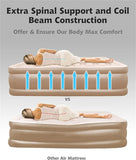 Automatic Inflatable PVC Air Mattress with Built-in Pump for Camping