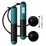 Smart Ropeless Jump Rope with Counter and Weighted Handles