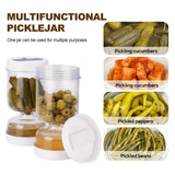 Olive & Pickle Strainer Jar | Hourglass Airtight Container for Easy Storage