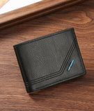 Slim Men’s Bifold Wallet – PU Leather Credit Card Holder & ID Organizer