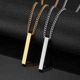 Personalized Engraved Name Necklace – Custom Stainless Steel Pendant for Men & Women